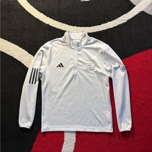 Adidas Georgia Tech Team/Player Issued Quarter Zip White Mens M NCAA Team Gear